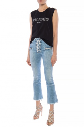 Top bez rękawów z logo, zdjęcie 2 Top bez rękawów z logo od Balmain